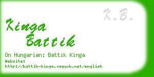 kinga battik business card